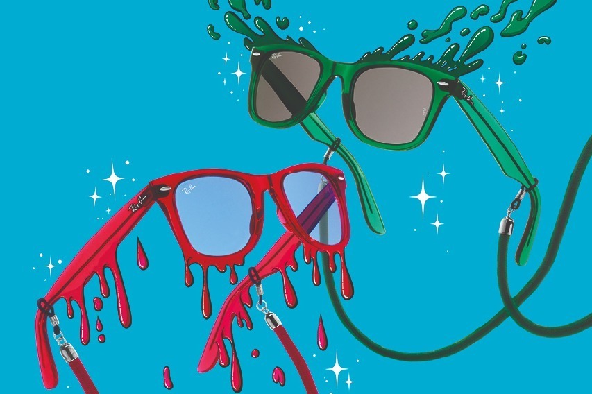 レイバン新作アイウェア、カラフルクリアフレーム×レンズの「ウェイファーラー」