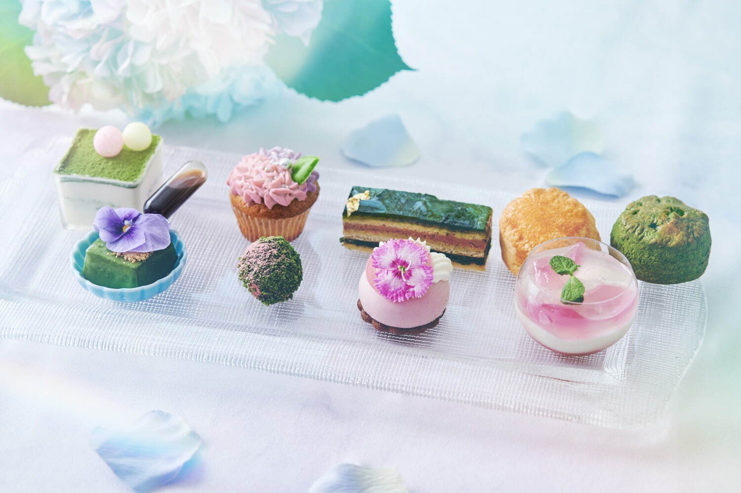 “紫陽花”アフタヌーンティーが埼玉＆神奈川で、雨に濡れたあじさいイメージのジュレなど｜写真5
