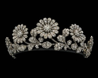 ヴィクトリアン ダイヤモンド・デイジーのティアラ1870年頃 ダイヤモンド、シルバー