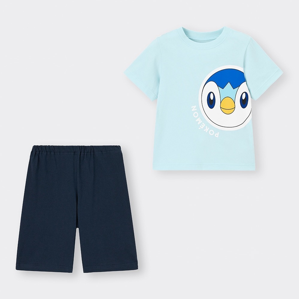 GU22年夏の新作「ポケモン」ウェア、ピカチュウ&ポッチャマ主役のベビー・キッズ向けTシャツ ファッションプレス ポケモン ルームウェア ポッチャマ サックス Tシャツ L LL
