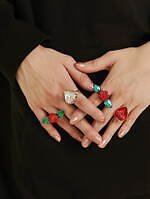 パメオポーズ“カスタムできる”ピアス＆チョーカー、キラキラハート＆薔薇アクセを自由にカスタマイズ｜写真33