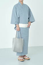 ザ・ヤードの新作夏きもの＆ゆかた、木々や海など自然の“あお”を表現 - 切子ガラスの帯留も｜写真12