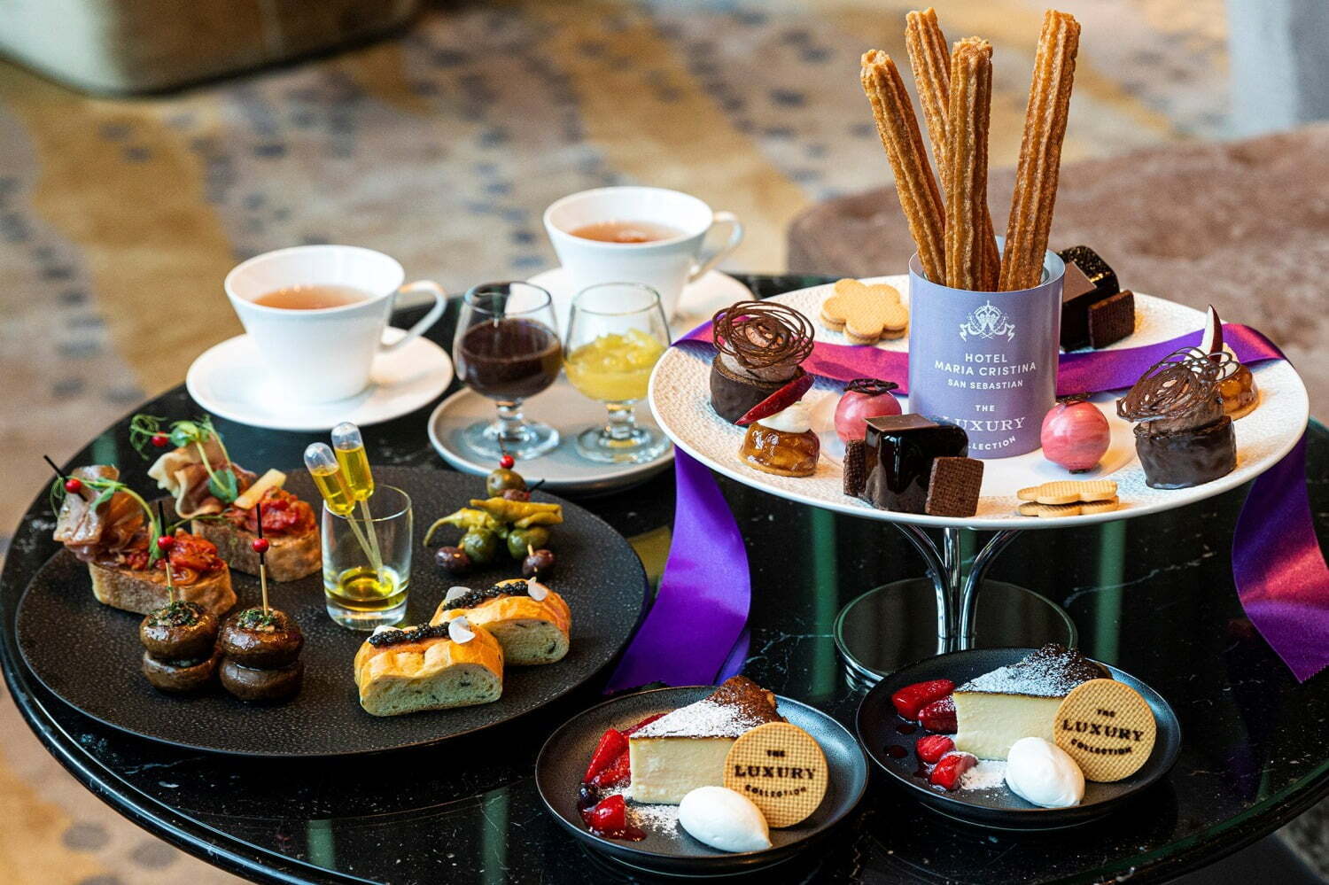 ザ・プリンスギャラリー 東京紀尾井町の「スペインアフタヌーンティー」バスクチーズケーキやチュロス