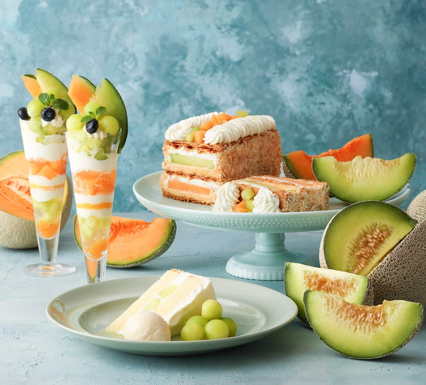 キハチ カフェ(KIHACHI CAFÉ) ダブルメロンパフェ＆サクサクパイ｜写真7