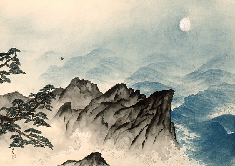 横山大観《夏の海》1952年(昭和27)頃 紙本・彩色 山種美術館