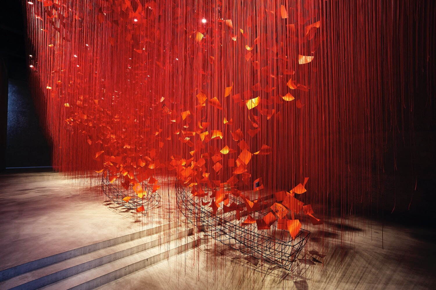 Chiharu Shiota　<i>I hope...</i>　2021　Installation: rope, paper, steel
Courtesy of K11 Art Collection
Photo by Sunhi Mang