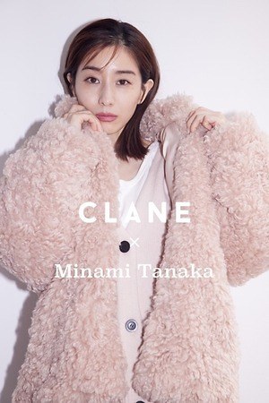 MINAMI TANAKA×CLANE VNECK BACKLONGKNITCD