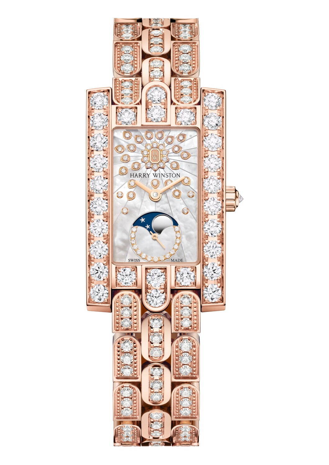 ハリー・ウィンストン新作腕時計“ダイヤモンド降り注ぐ”マザー・オブ・パールのダイヤル｜写真4