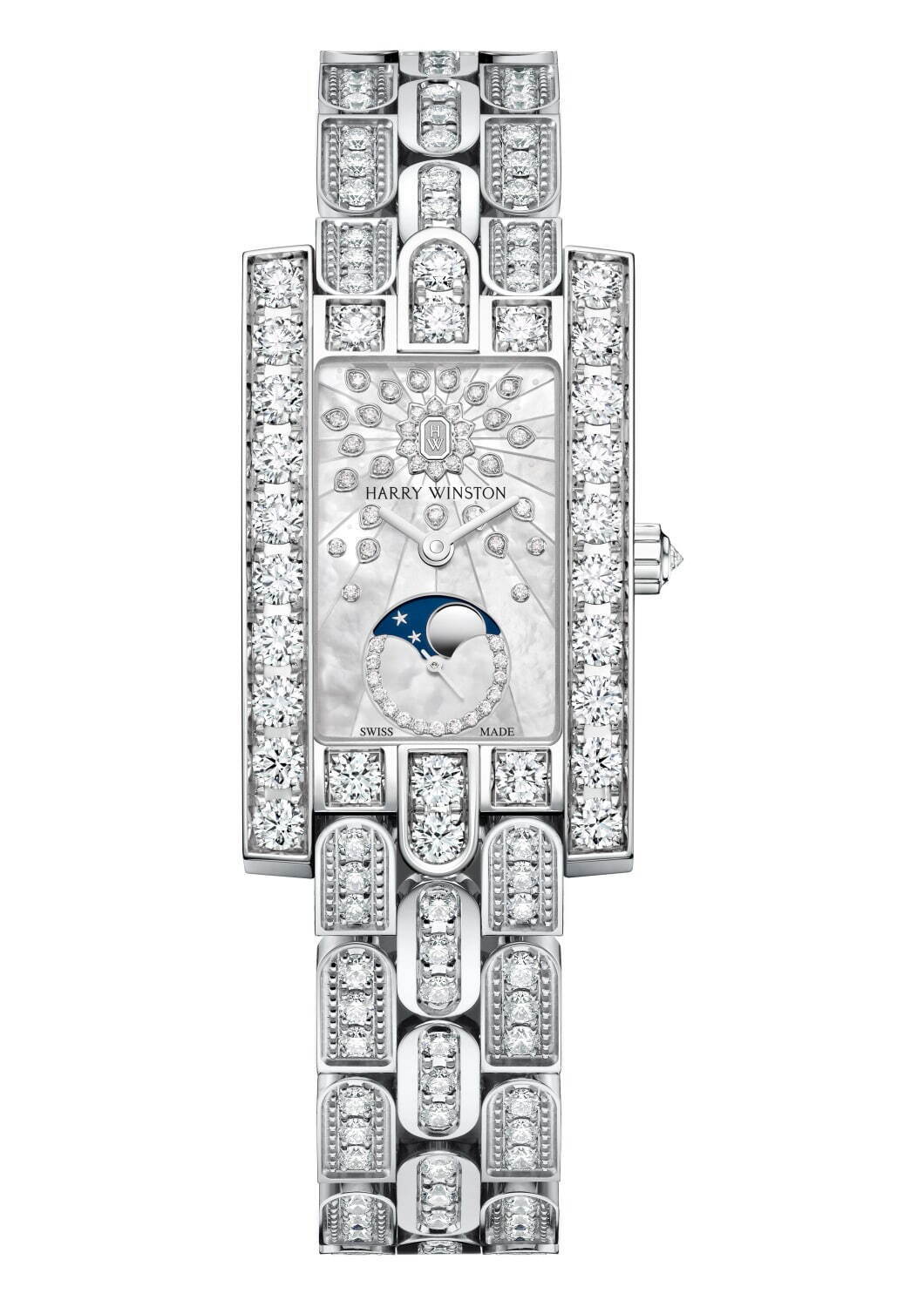 ハリー・ウィンストン新作腕時計“ダイヤモンド降り注ぐ”マザー・オブ・パールのダイヤル｜写真8