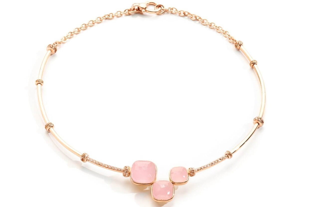 ポメラート「ヌード リビエール」"3つのストーン"が煌めくネックレス＆ミルキークォーツのピアス