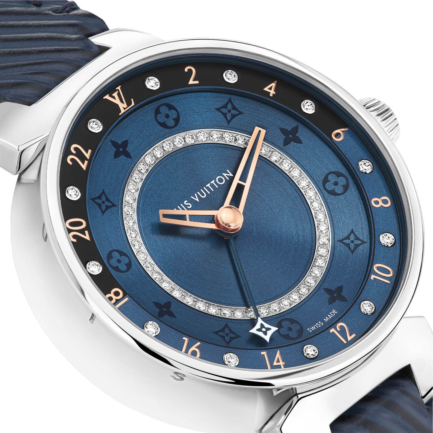ルイ・ヴィトンの腕時計「タンブール ムーン デュアルタイム」新色 