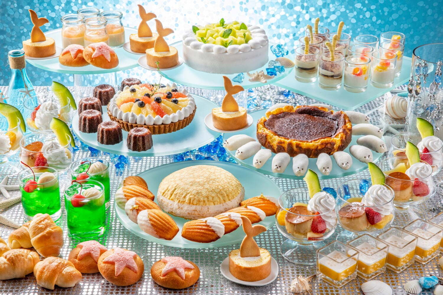 アクアリウム｜デザートビュッフェ「スイーツアクアリウム」小田原で、珊瑚＆貝殻など海モチーフのスイーツが集結