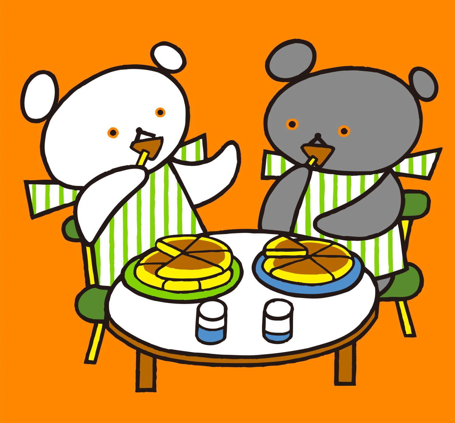 『しろくまちゃんのほっとけーき』(こぐま社)より ©わかやまけん