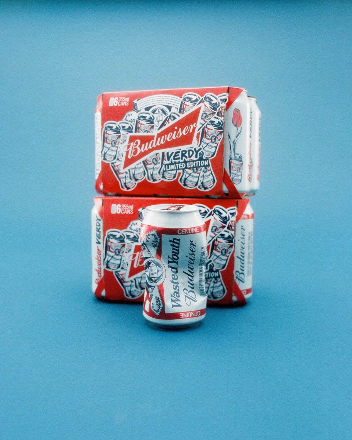 バドワイザー×ヴェルディ「ウェイステッド ユース」の缶ビール バドワイザー×ヴェルディ「ウェイステッド ユース」の缶ビール