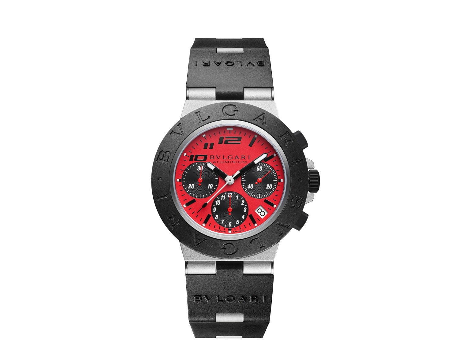 ブルガリ×ドゥカティの限定腕時計、“バイクメーター風”インデックスを備えた真っ赤なダイヤル｜写真2
