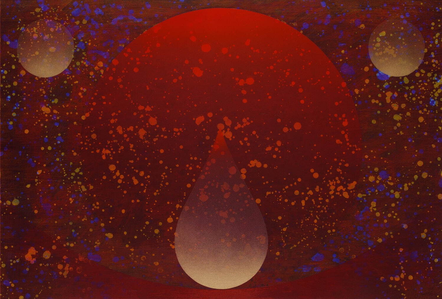 前田齊《MAシリーズ》1987年 アクリル絵具・紙 長崎県美術館蔵