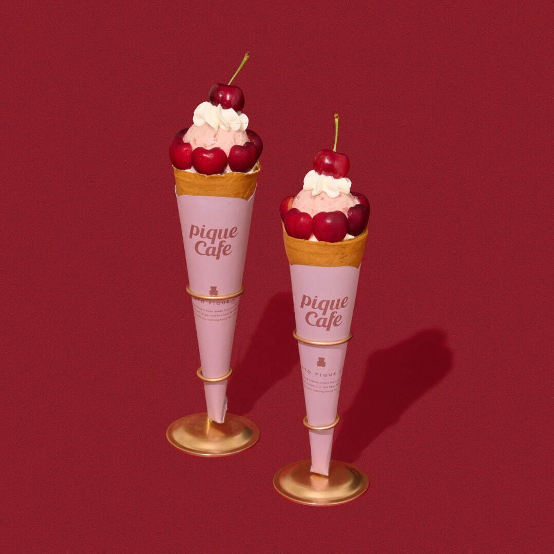 ジェラート ピケ カフェ「アメリカンチェリー」の限定クレープ