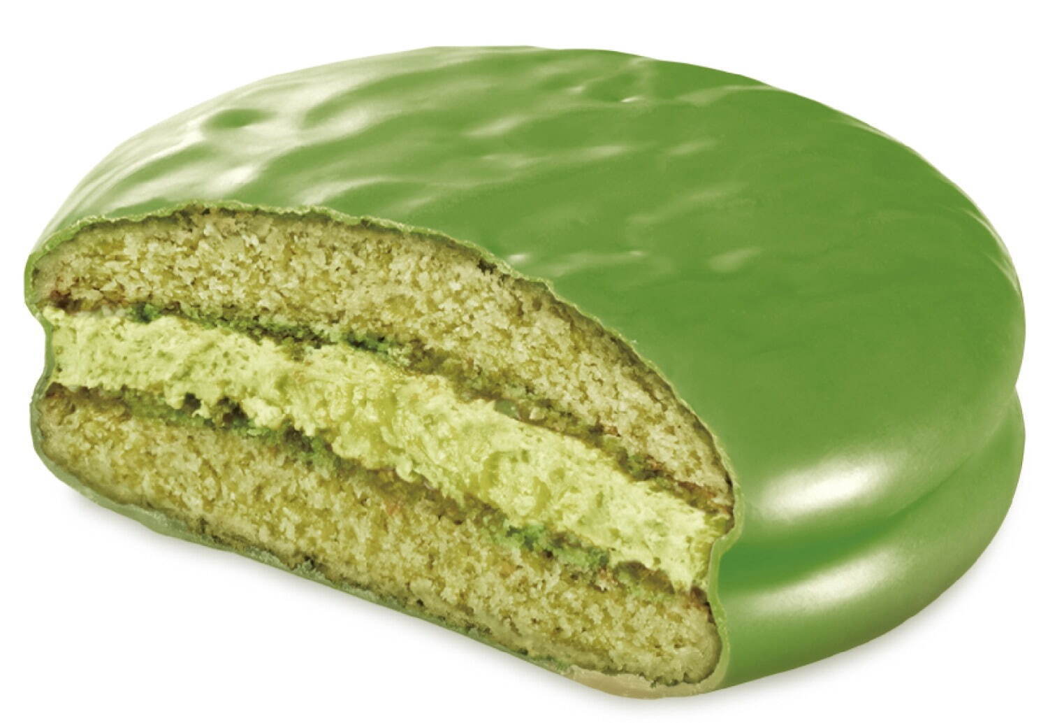 ロッテ「チョコパイ〈京都宇治抹茶〉」ブランド史上初、鮮やかな緑色をまとった抹茶チョコパイ|写真3
