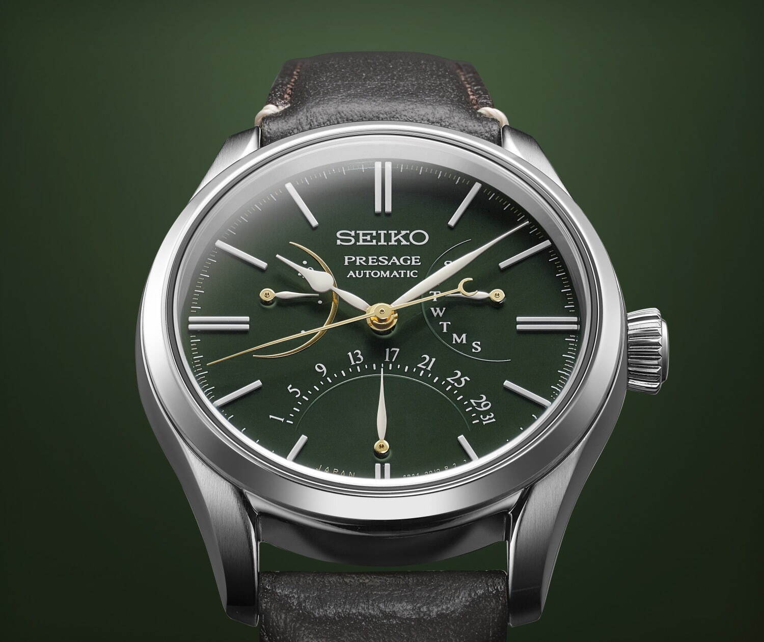 セイコー プレザージュから緑の漆塗りダイヤルを採用した限定腕時計、金沢の苔庭を表現｜写真2