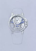 ハリー・ウィンストンの新作ラグジュアリー・スポーツウォッチ、曲線サファイアで波を表現｜写真1