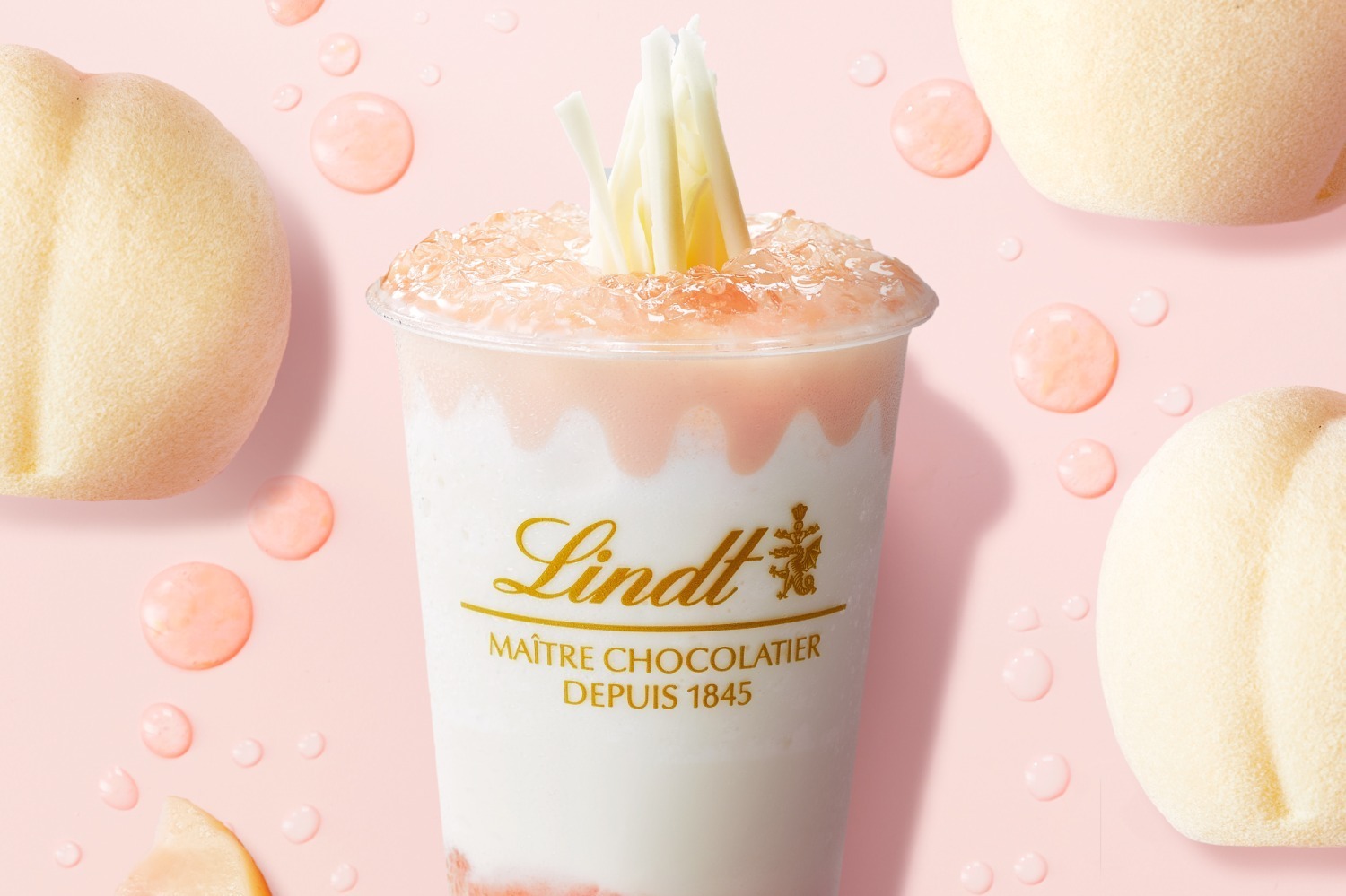 リンツ「ホワイトピーチ ショコラドリンク」