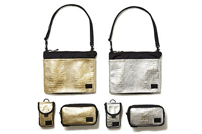 ヘッド・ポーター「BLACK BEAUTY」からゴールド＆シルバーのiPhone・iPad対応バッグ