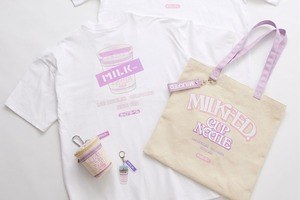 ミルクフェド「カップヌードル」とコラボ、カップヌードル型ポーチ＆パステルカラーロゴT