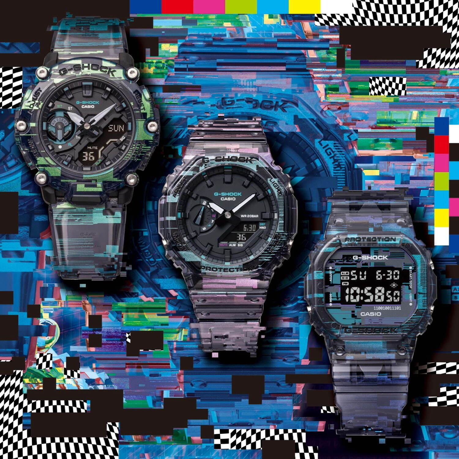 ジーショック(G-SHOCK) デジタルグリッチ｜写真1