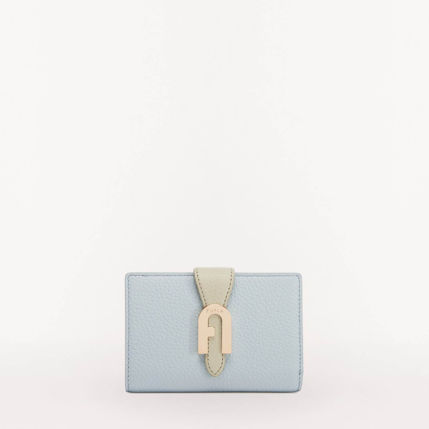 フルラ新作、蛍光カラーのクロコ型押しレザー財布＆アーチロゴ 