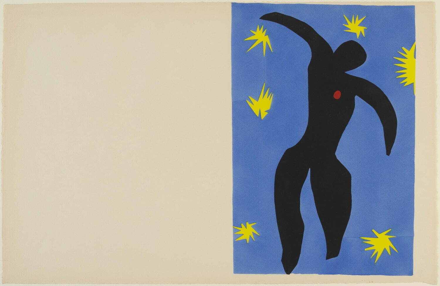 アンリ・マティス《イカロス(版画シリーズ「ジャズ」より)》1947年　ポショワール／アルシュ・ヴェラン紙　ポンピドゥー・センター／国立近代美術館
Centre Pompidou, Paris, Musée national d’art moderne-Centre de création industrielle