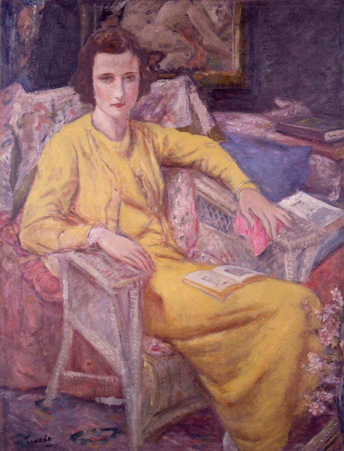 田中保《黄色のドレス》1925-30年 埼玉県立近代美術館蔵