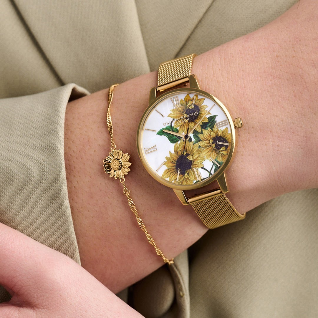 オリビア バートン ヒマワリ モチーフの腕時計 ブレスレットセット サンフラワー ファッションプレス