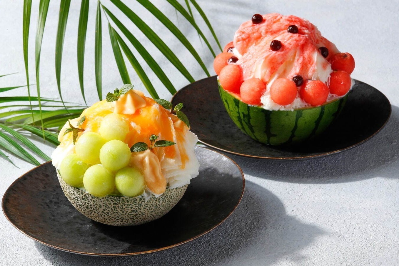 ダックワーズ｜ホテル雅叙園東京”大人のかき氷”「リッチシェイブアイス」贅沢メロン＆すいか1/2玉使用