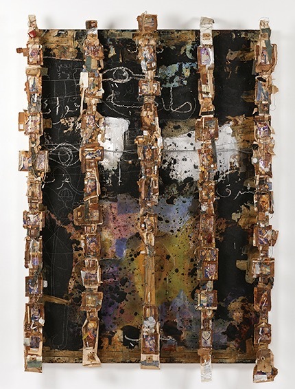 大竹伸朗《網膜(ワイヤー・ホライズン、タンジェ)》1990-93年 東京国立近代美術館