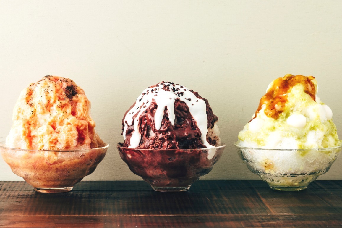 アコメヤ食堂の新作かき氷、“ずんだミルク×みたらし”のお団子風&“和紅茶×白桃”のさっぱり風味