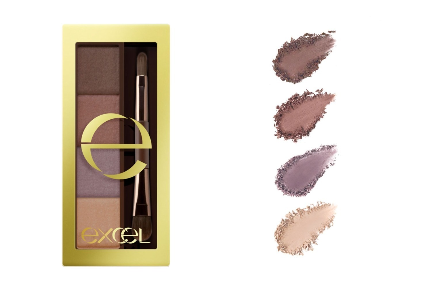 エクセル"4色アイブロウパレット”の限定色が再販へ、華やかなピンク系のモーヴブラウン