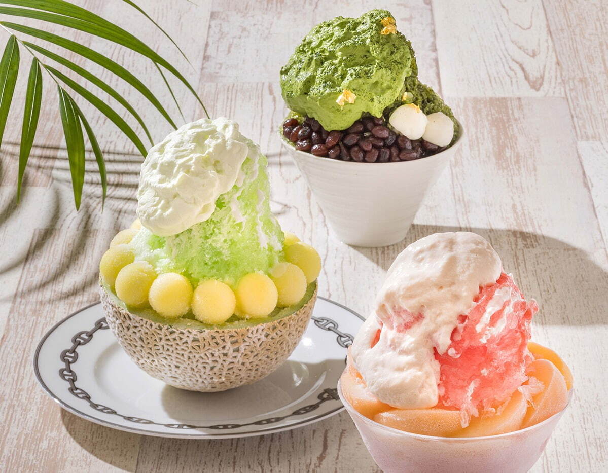 横浜ベイホテル東急 夏季限定かき氷
メロン 7,500円、桃 2,000円、抹茶 2,000円