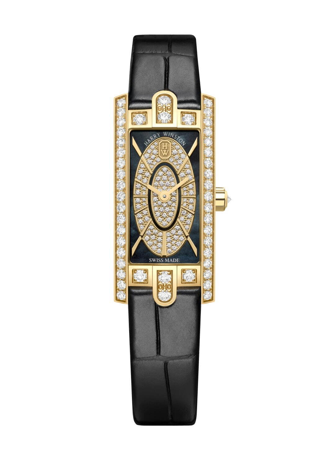 ハリー・ウィンストン、レクタンギュラーケースの腕時計にブラック マザー・オブ・パール ダイヤルの新作｜写真2
