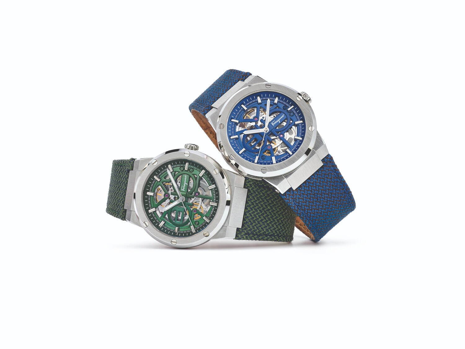 サルヴァトーレ フェラガモの限定腕時計、ダブル“ガンチーニ”を飾ったスケルトンダイヤル｜写真6
