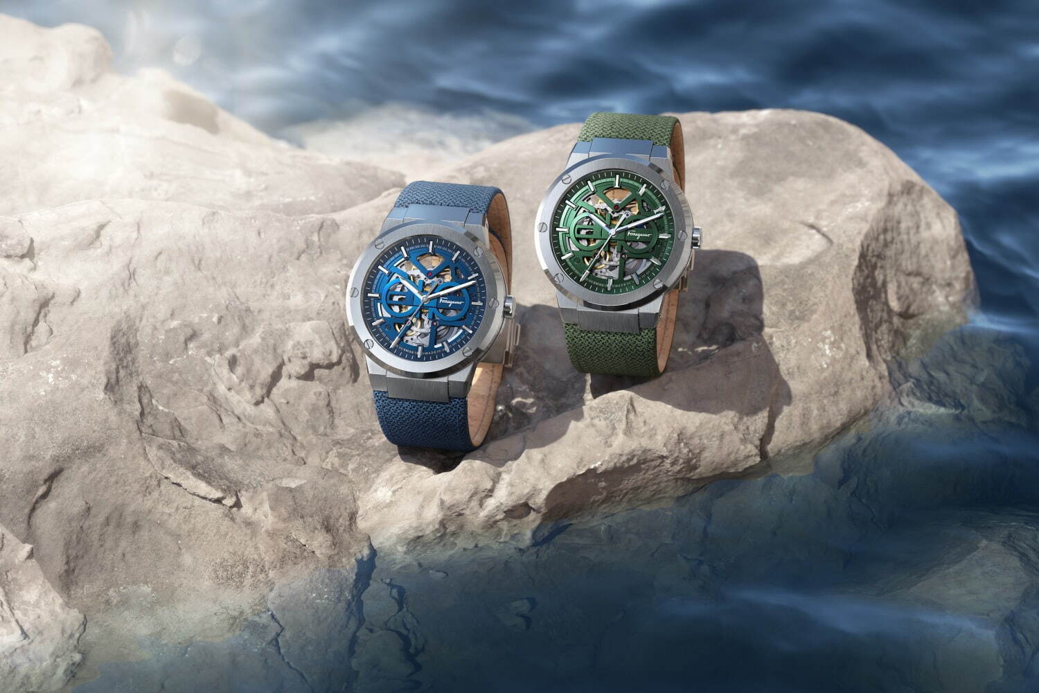 サルヴァトーレ フェラガモの限定腕時計、ダブル“ガンチーニ”を飾ったスケルトンダイヤル｜写真12