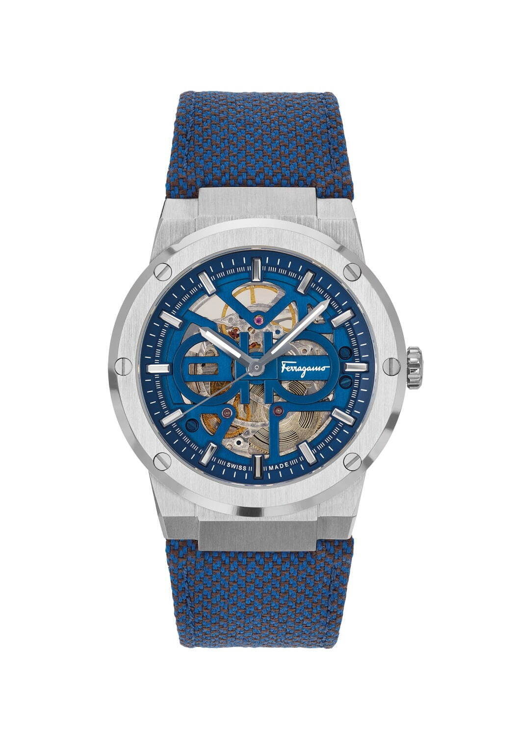 サルヴァトーレ フェラガモの限定腕時計、ダブル“ガンチーニ”を飾ったスケルトンダイヤル｜写真1