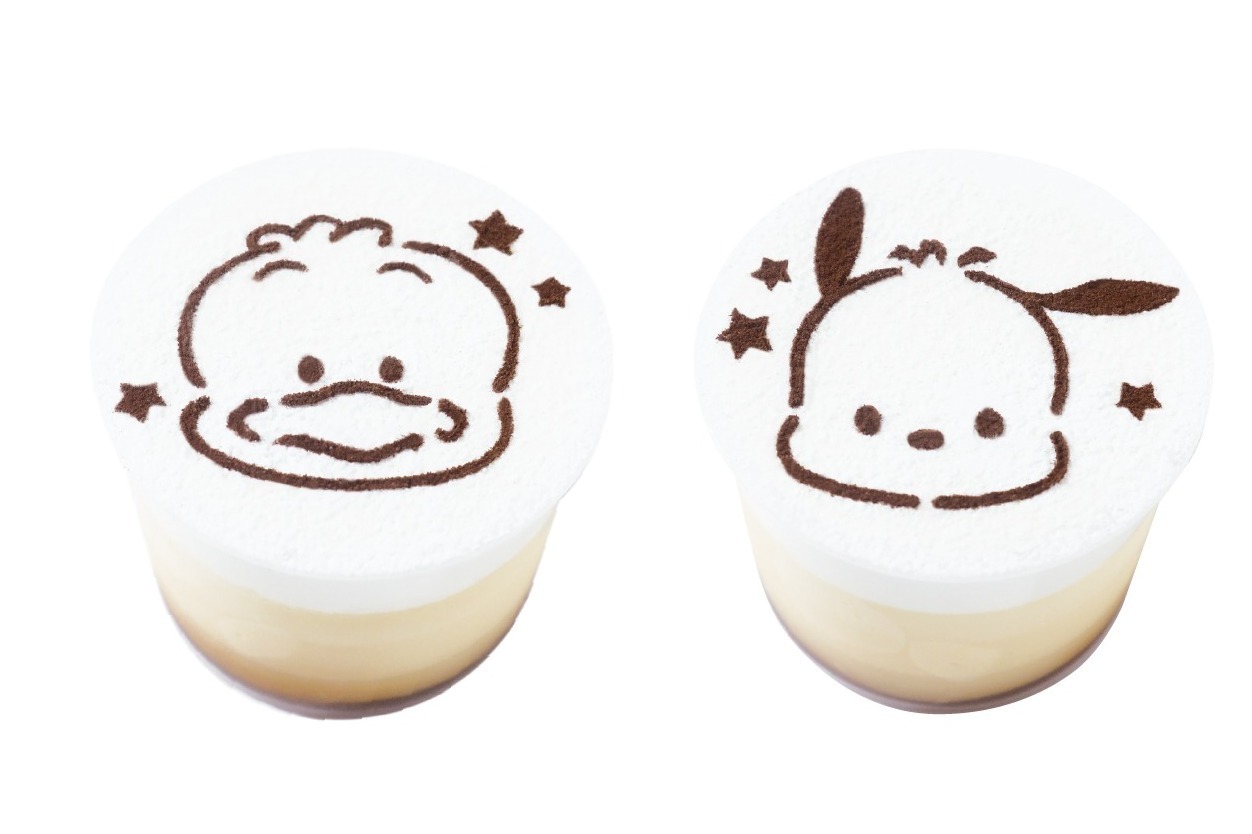 パステル×サンリオ「はぴだんぶい」のなめらかプリン、ポチャッコやバッドばつ丸のフルーツプリンも