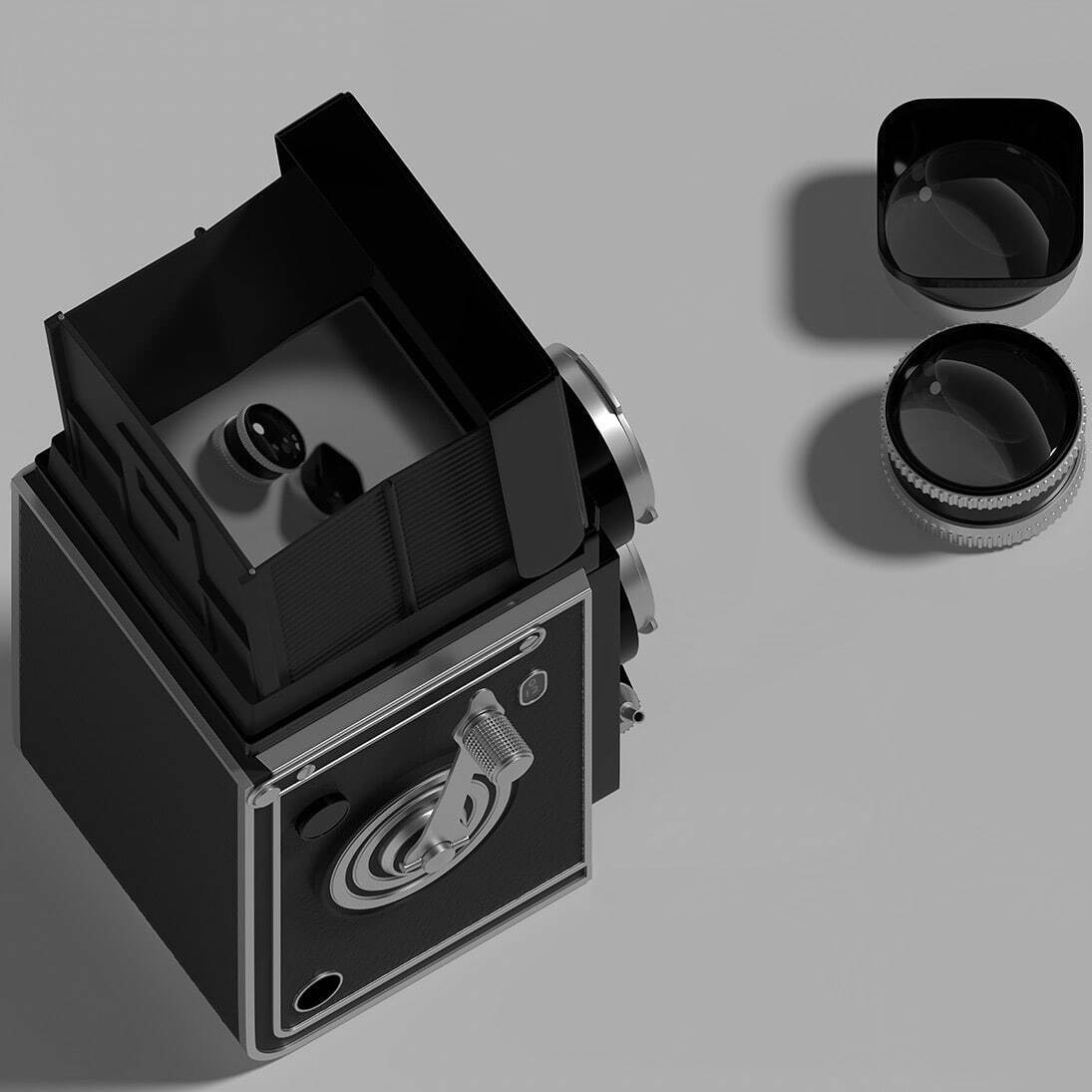 タマシュ・ヴァリツキー《二眼レフカメラ》「想像のカメラ」より 2017/2018年 作家蔵