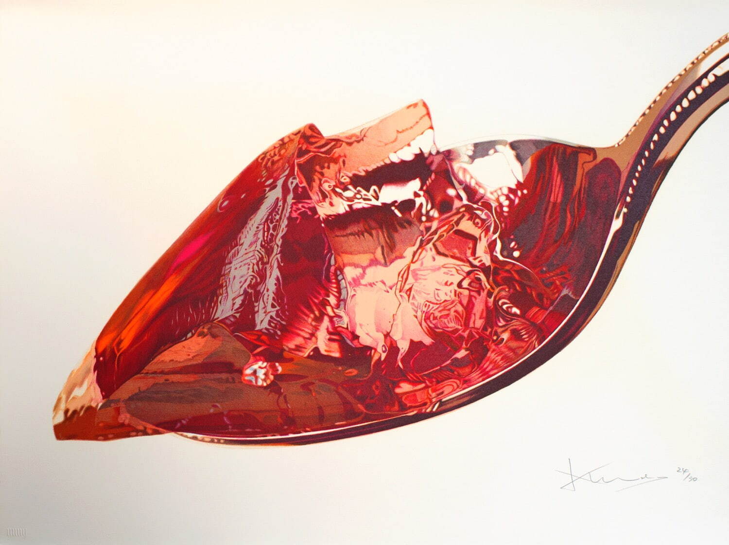 上田薫《スプーンのジェリーA》1986年 リトグラフ