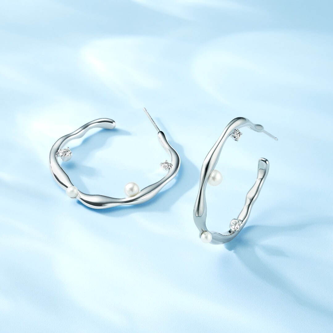 SV(Rhc) Pierced Earrings / Pearl / Topaz 20,900円