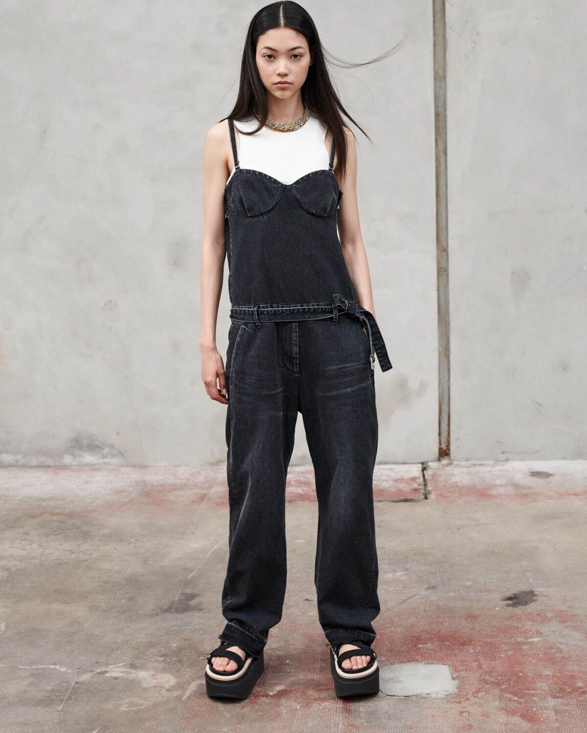 サカイ sacai ブラックストレッチジーンズ サイズ3 2023年 sacai - 【美品】 sacai / サカイ | 2023SS | Denim Pants / 再