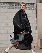【めかこ】sacai 2023秋冬 ツイード ワイドパンツ サイズ1 sacai(サカイ) ベルテッドカーゴパンツ23-06456 23-06456