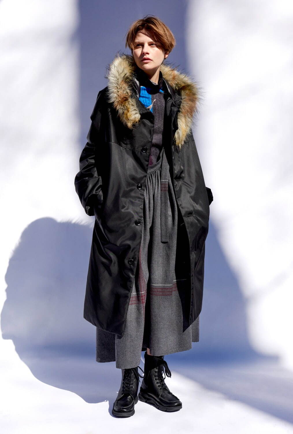 Sacai sacai サイズ2 www.financoop.cl 2022aw ウールコート ロングコート　ほぼ未使用　サイズ2