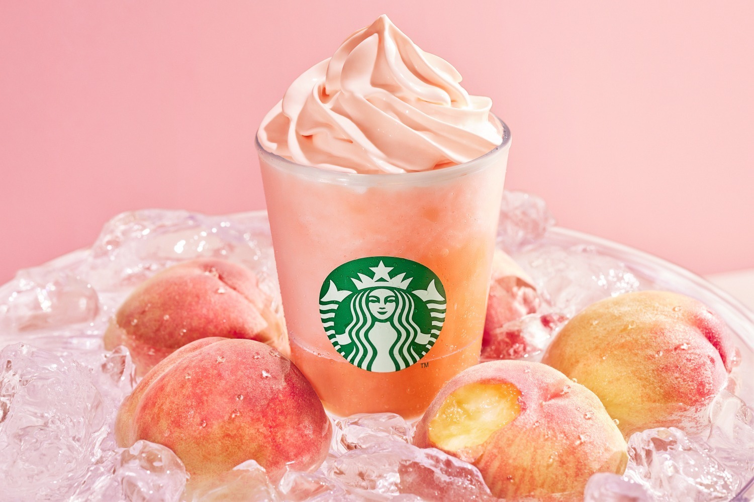 スターバックス「桃MORE フラペチーノ」