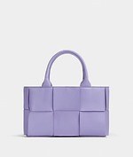 BOTTEGA VENETA 薄紫 編み込みレザー かごバッグ